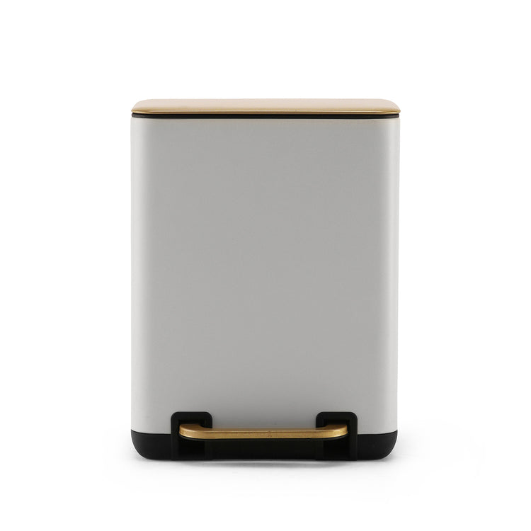 Shop White Iron Pedal Rectangular Dustbin With Lid - Large - at Best ...