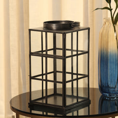 Grey Glass Lantern - Large