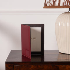 Red Faux Leather 2 Side Photo Frame