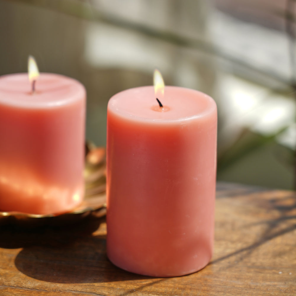 Pink Island Fruit Pillar Candle - Large