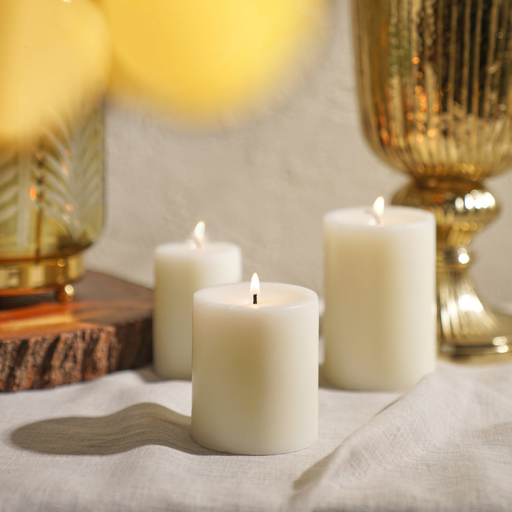 White Peony Blush Pillar Candle