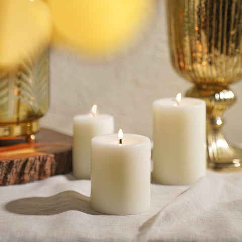 White Peony Blush Pillar Candle