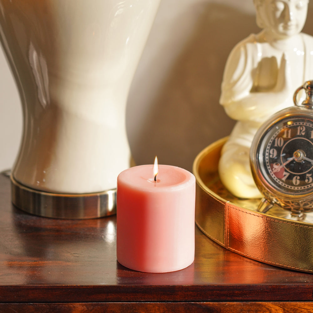 Pink Island Fruit Pillar Candle - Medium