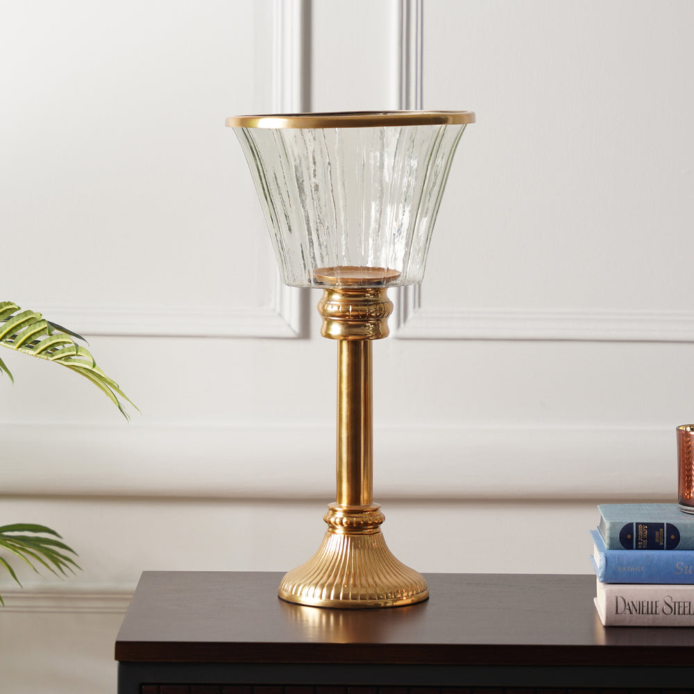 Clear Glass Hurricane - Large