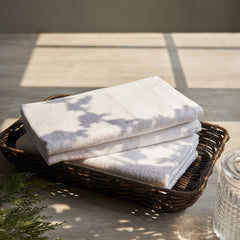 Set Of 4 White Cotton Hand Towel
