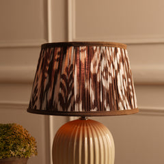 Brown Ikat Print Cotton Lamp Shade (without stand)