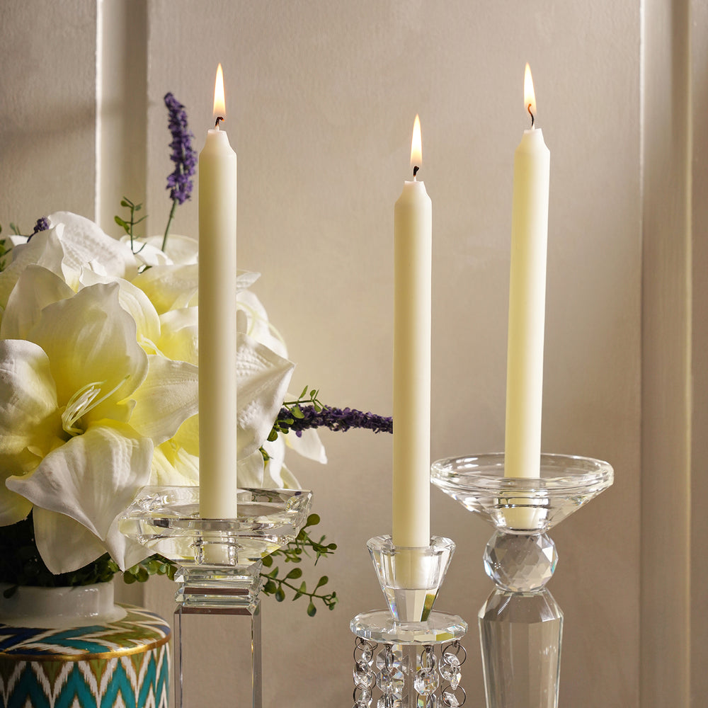 Set of 2 Ivory Blackberry & Bay Tapered Candles