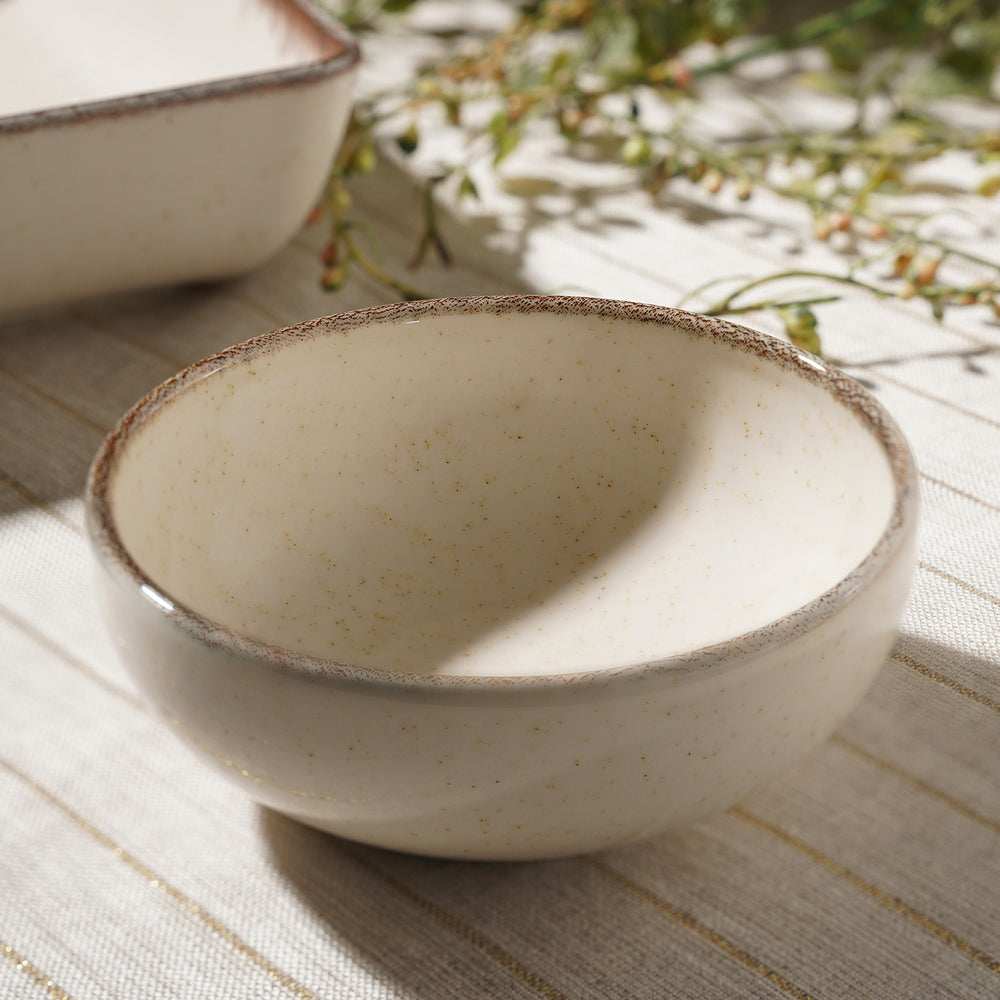 Beige Porcelain Small Bowl
