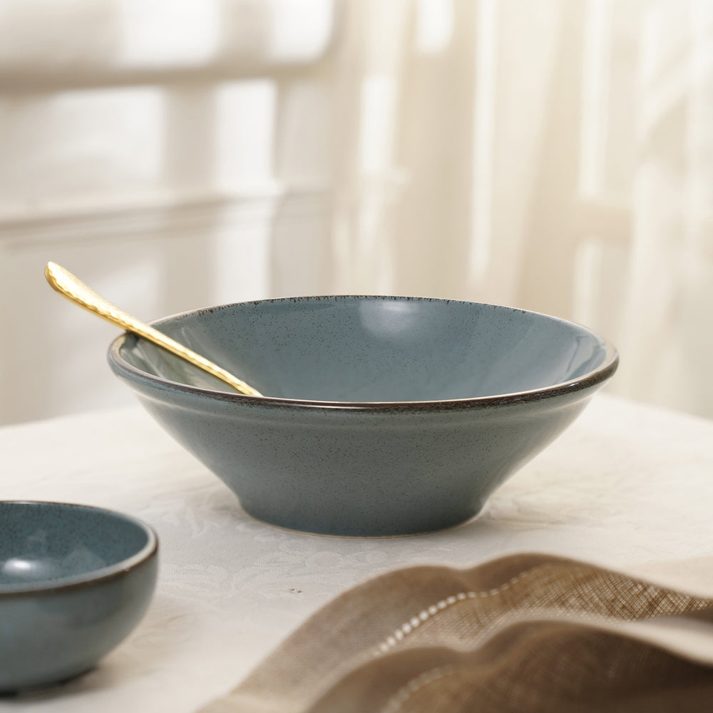 Blue Porcelain Serving Bowl - Large