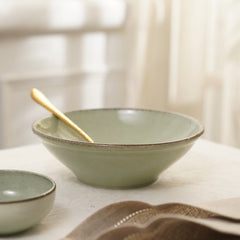 Mint Green Porcelain Serving Bowl - Large