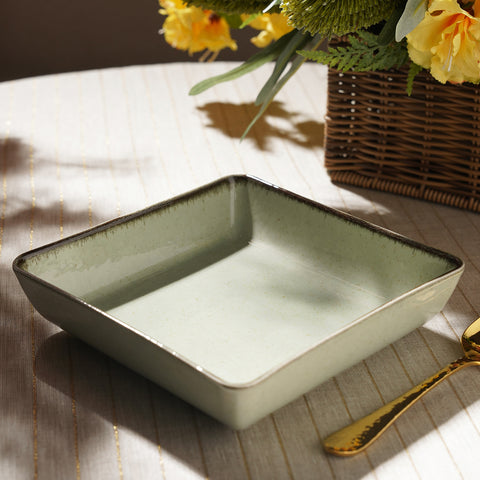 Mint Green Square Porcelain Platter - Large