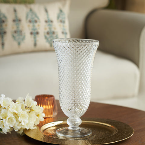 Clear Texture Goblet Vase - Small