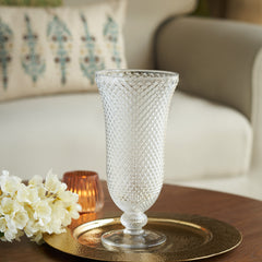 Clear Texture Goblet Vase - Small