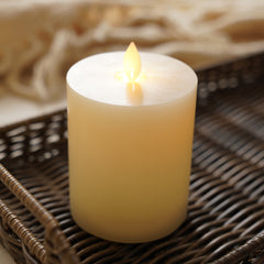 White LED Flickering Flame Smooth Candle