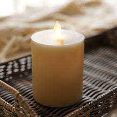 Grey LED Flickering Flame Smooth Candle