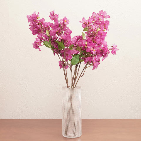 Purple Bougainvillea Faux Flower Stem - Single