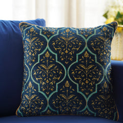 Blue Printed Cushion Cover