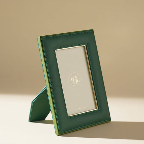 Green Faux Leather Photo Frame - Small