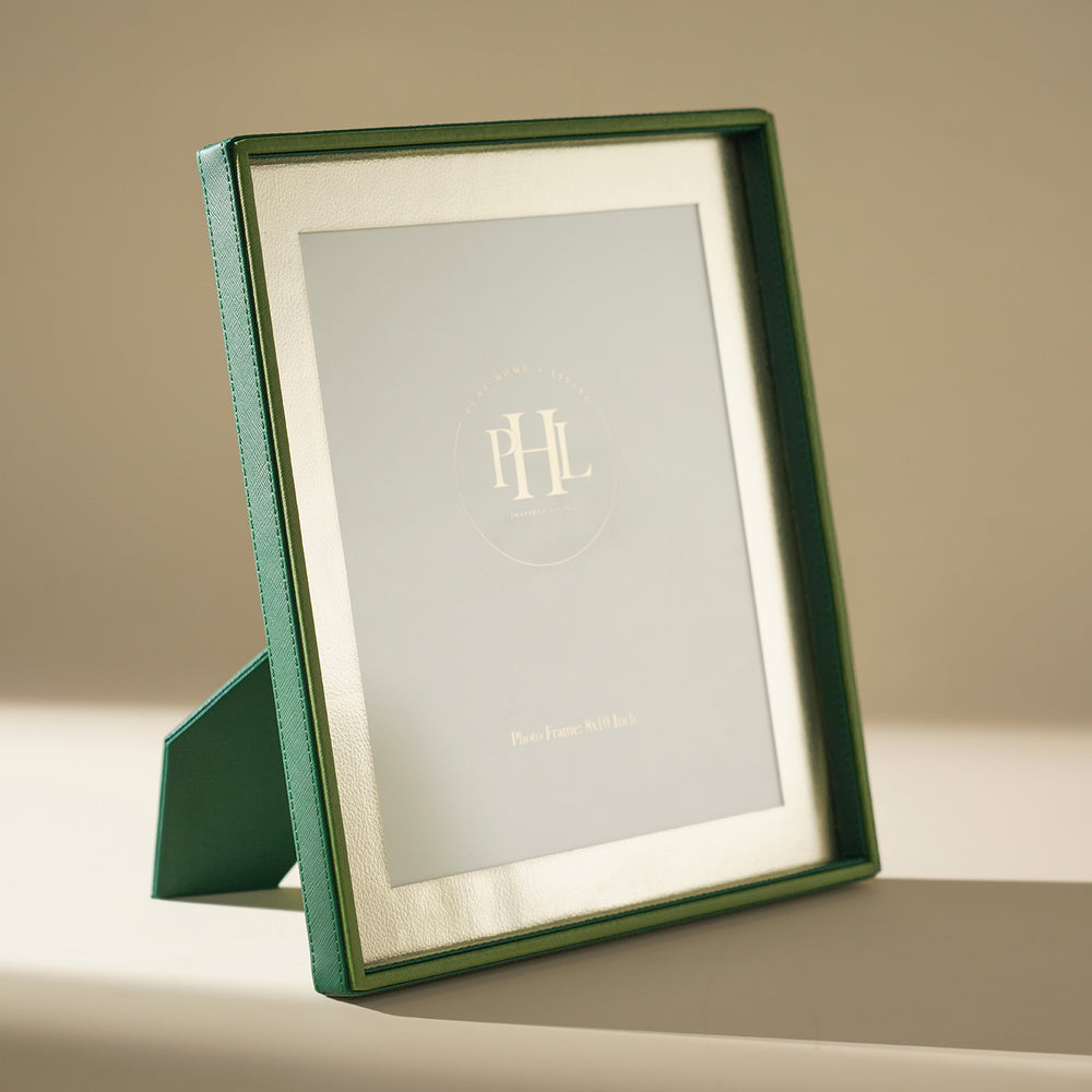 Green Faux Leather Photo Frame