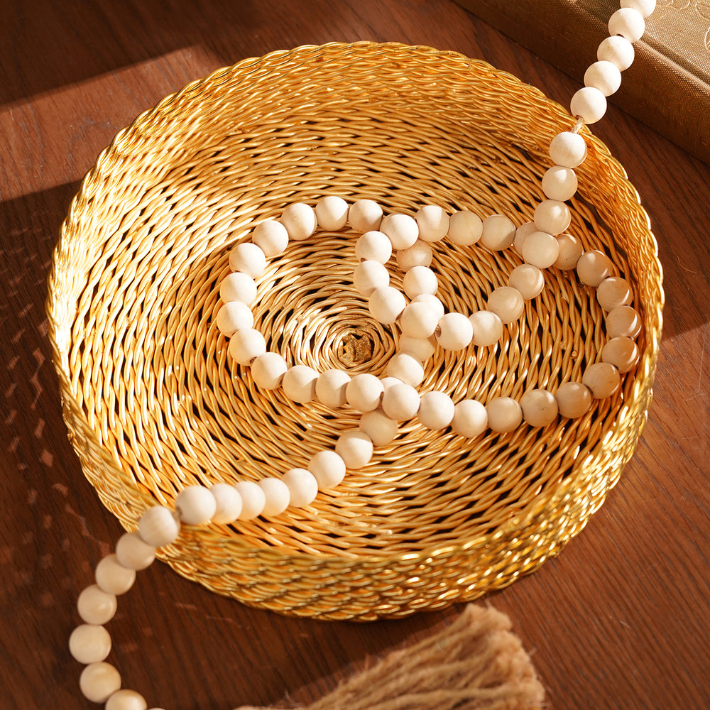 Gold Metal Twisted Wire Tray - Small