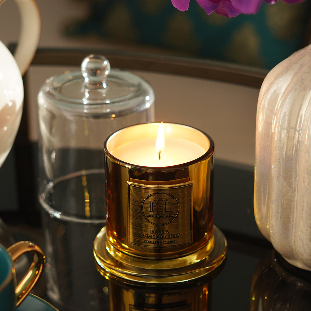 Rose and Summer Berry Bell Jar Candle