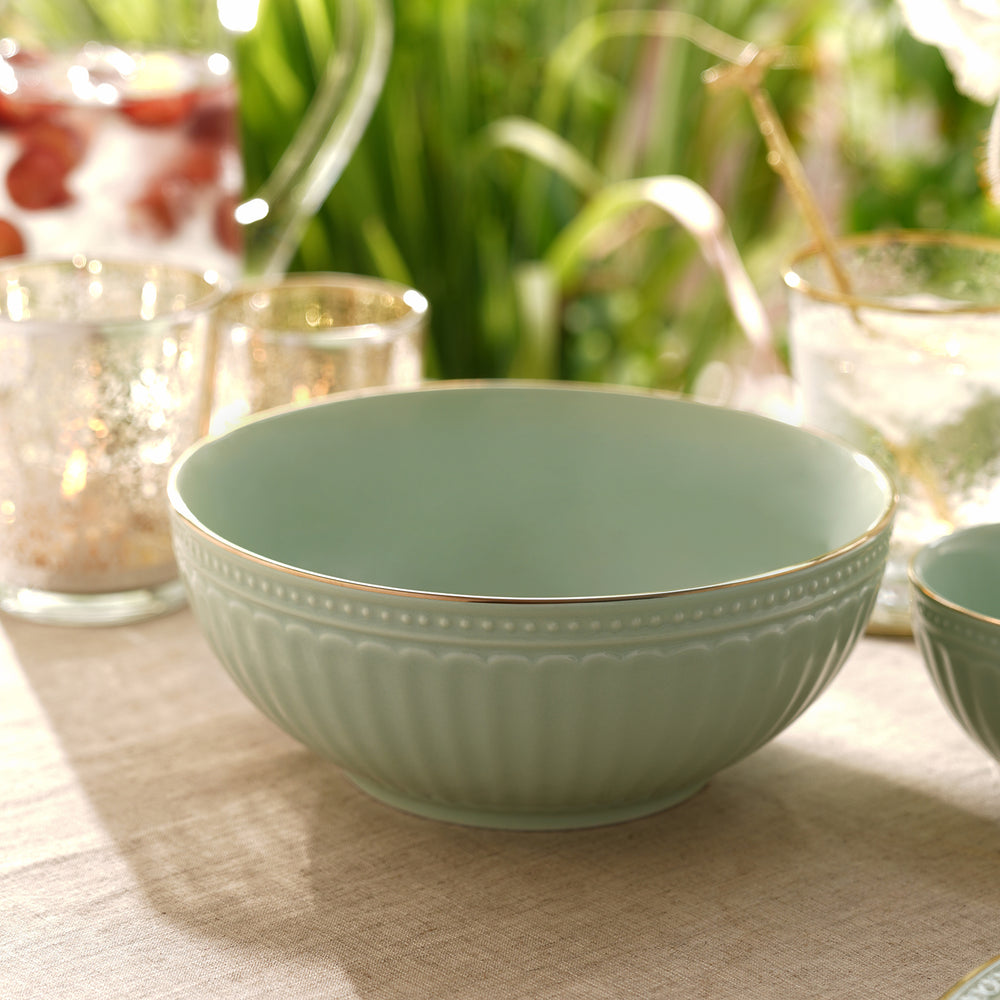 Light Green Ceramic Serving Bowl