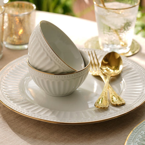 Set of 2 Ivory Ceramic Small Bowls