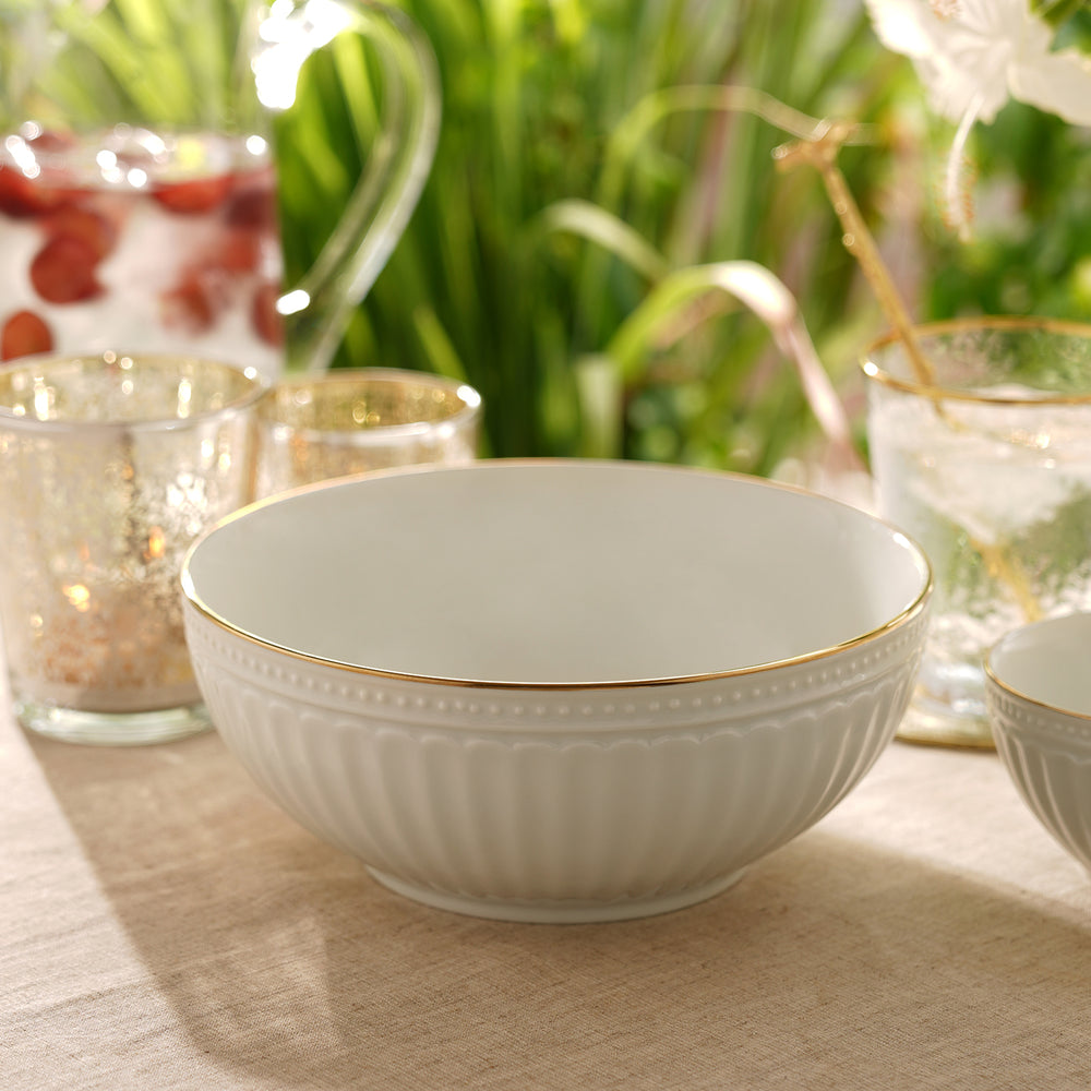 Ivory Ceramic Serving Bowl