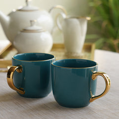 Set of 2 Teal Senorita Coffee Mugs