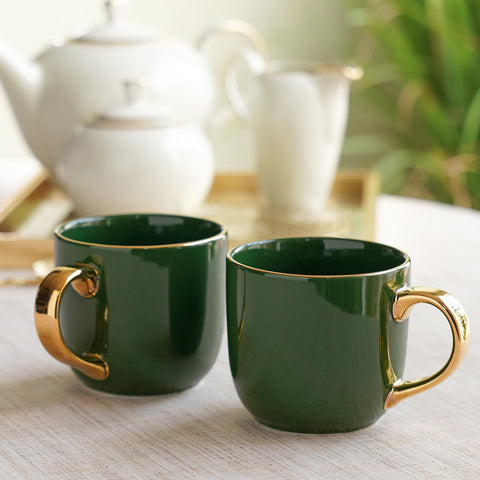 Set of 2 Dark Green Senorita Coffee Mug