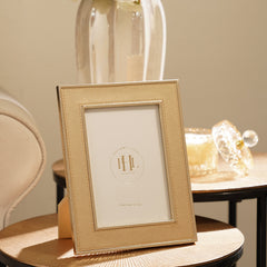 Gold Faux Leather Photo Frame - Large