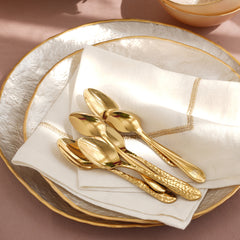 Set of 6 Gold Stainless Steel Tea Spoons