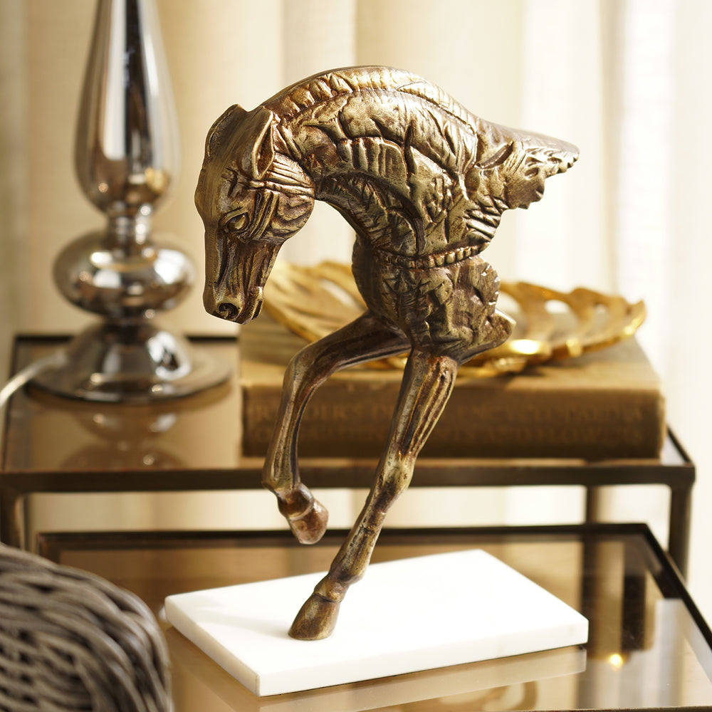 Brown Antique Horse Figurine