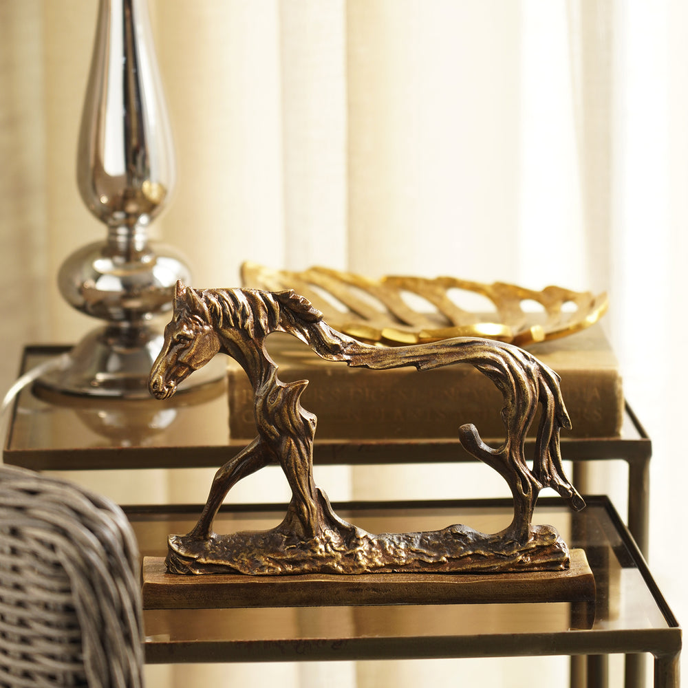Brown Antique Horse Figurine Silhouette
