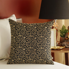 Black Embroidered Cushion Cover