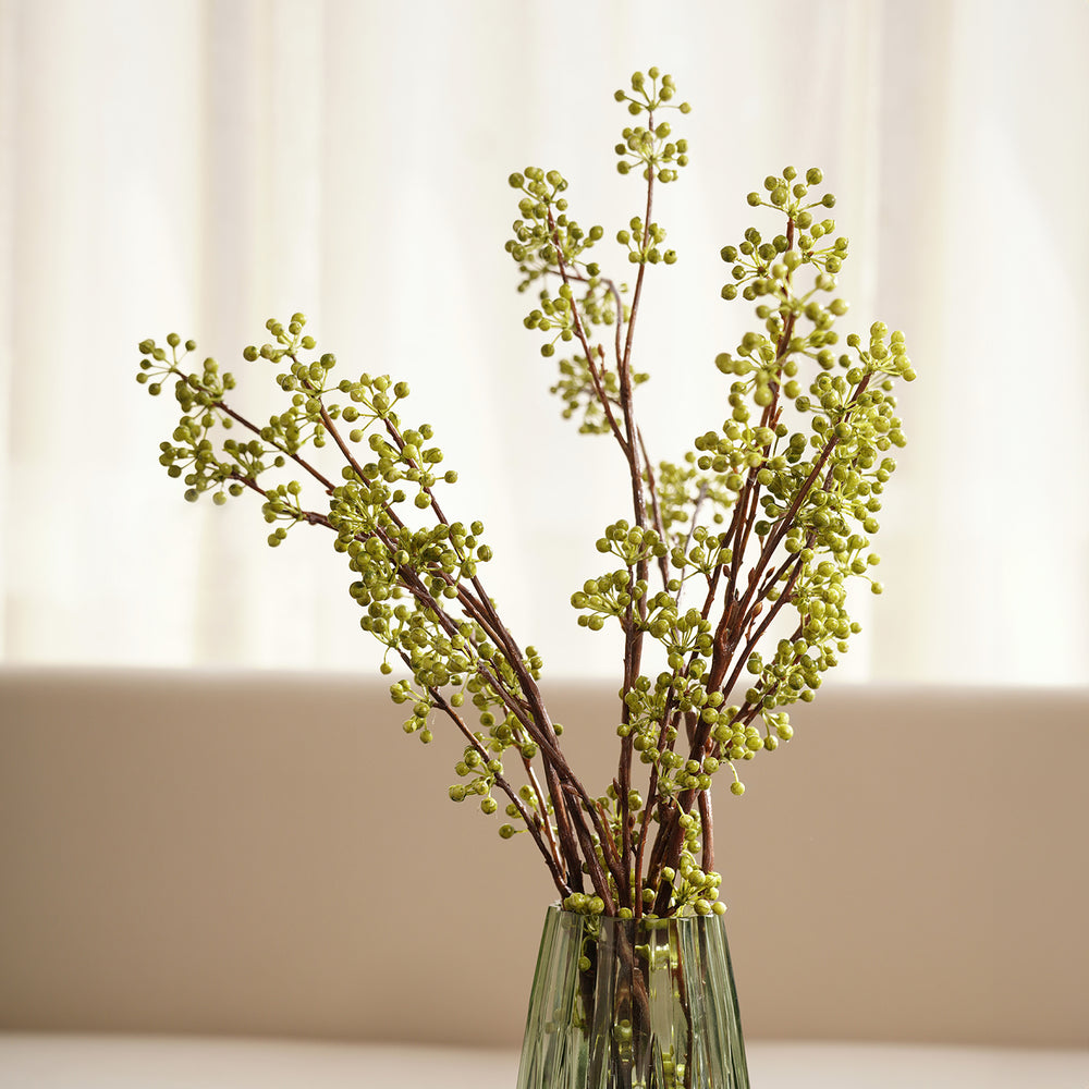 Light Green Artificial Berry Stem - Single