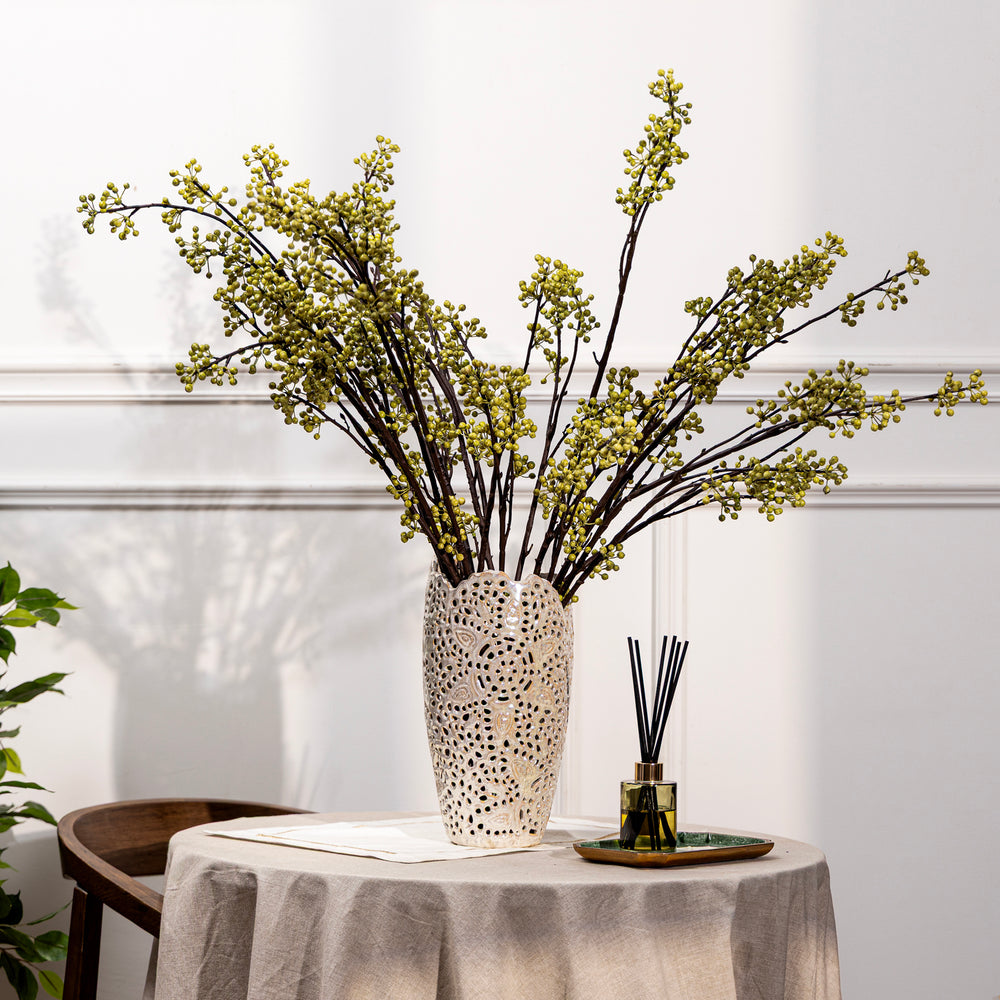 Light Green Artificial Berry Stem - Single
