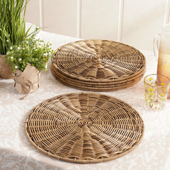 Brown Resin Wicker Placemat