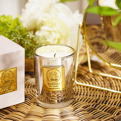 Dragonfly on Daisy Scented Wax Filled Jar Candle - Silver