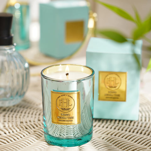 Indigo Neroli Tree Scented Wax Filled Jar Candle - Blue