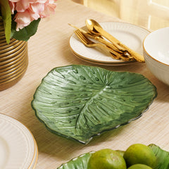 Green Glass Platter - Large