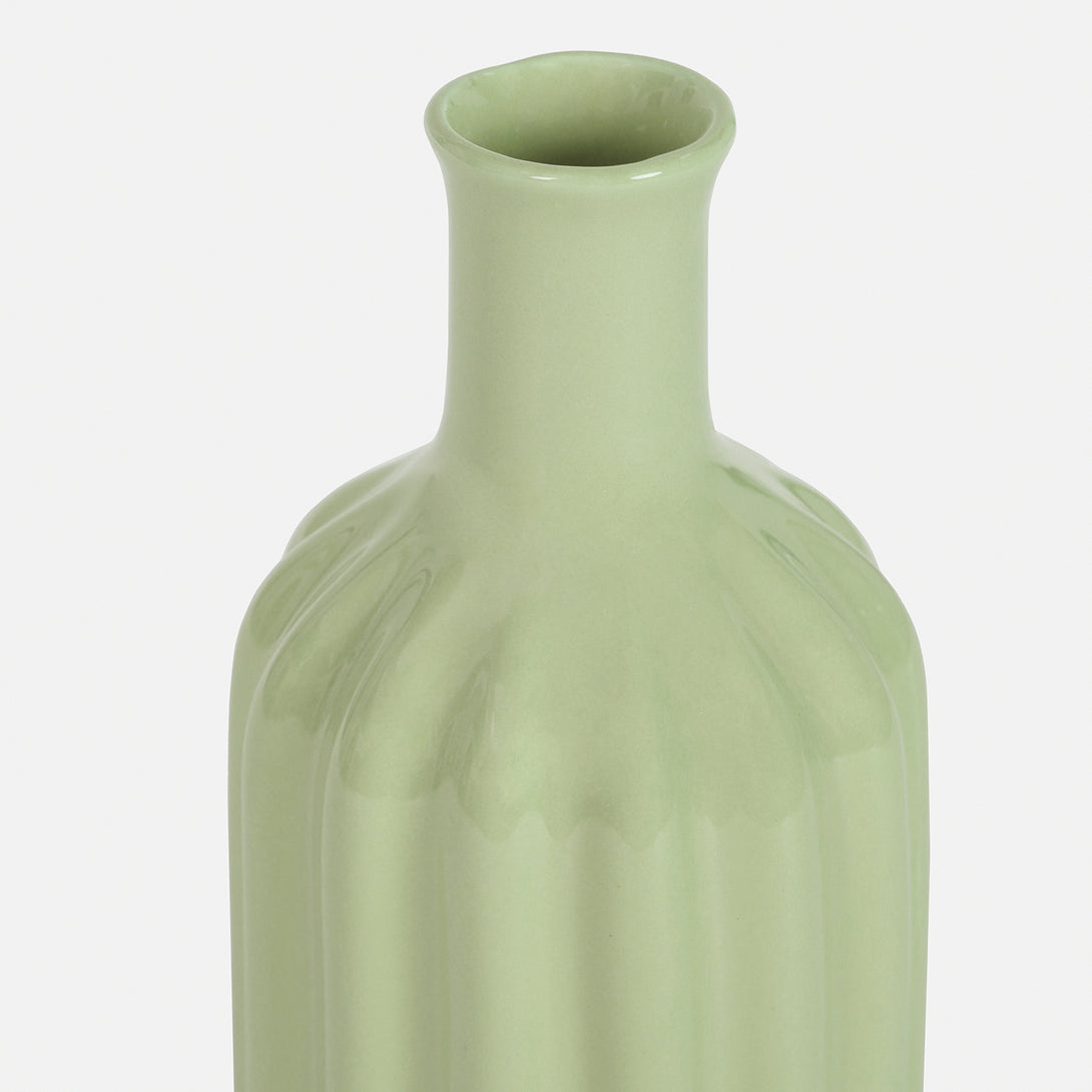 Shop Green Ribbed Ceramic Vase - Large - at Best Price Online in India