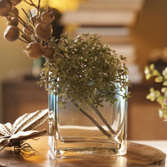 Blue Ombre Straight Glass Vase