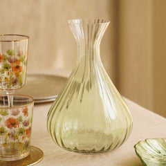 Light Green Ombre Glass Decanter