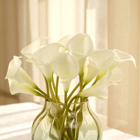Ivory Calla Lily Artificial Flower Stem - Single