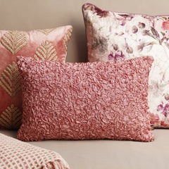 Pink Textured Rectangle Cushion Cover