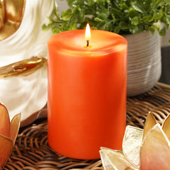 Orange Playful Berries Pillar Candle - Large