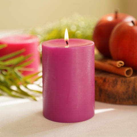 Pink Apple Cinnamon Pillar Candle - Large