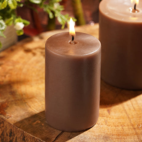 Brown Moments of Eternity Pillar Candle - Small