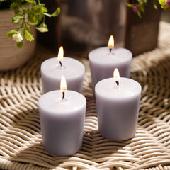 Set of 4 Purple Black Amber Votive Candles